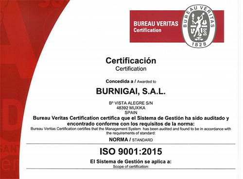 certificado de calidad ISO 9001